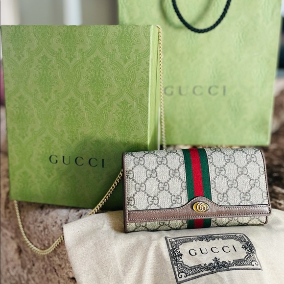 Gucci Handbags - Gucci Ophidia GG Chain Wallet